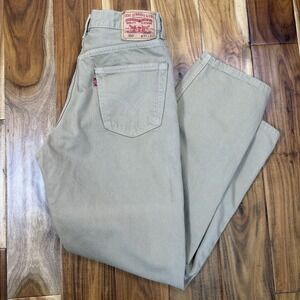 Vintage Levis 550 Jeans Men 34x32 Beige Relaxed Fit Made USA Cotton Preppy 2004